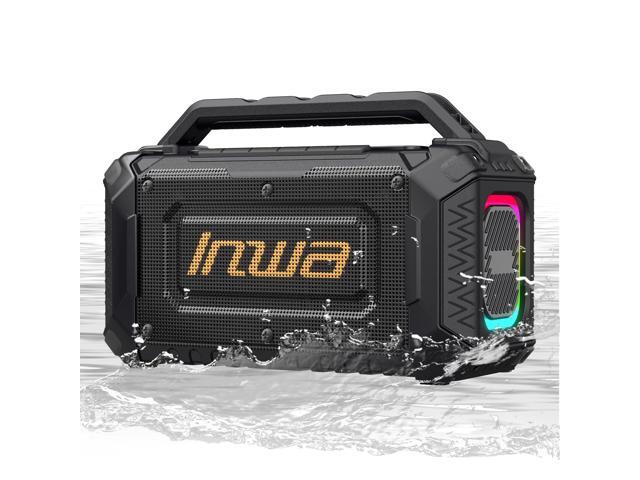 Portable Bluetooth Speakers for Jobsite - 60W Waterproof Loud Outdoor Speaker with Bass, Wireless Boombox w/Stereo Sound & RGB Lights, 12H...