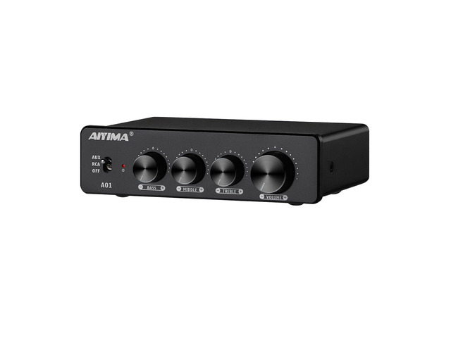 A01 100W +100W TPA3116 Stereo Amplifier 2.0/2.1 Channel Class D Audio Amp Receiver with 3.5mm AUX Output + DC24V Power Adapter for Home Audio Speaker
