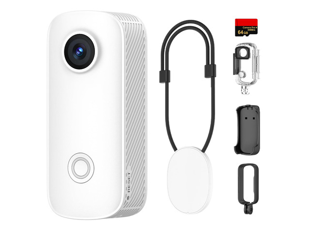 C100PRO 4K POV Camera Cycling Combo,2.5H Power, 32g Ultra-Light Thumb Action Camera, Magnetic Wearable Body Cam for Vlogging,30m Waterproof...