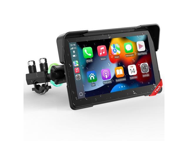 7-Inch Wireless Motorcycle Carplay GPS Navigation System with Apple Carplay and Android Auto, Portable Moto Car Play Screen with Dual Bluetooth,...