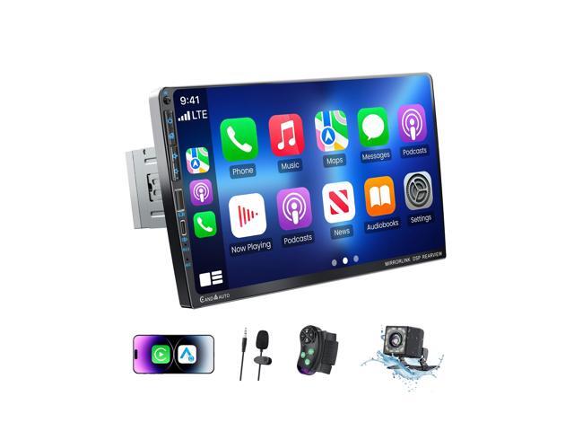 9' Single DIN Car Stereo with Wireless Apple CarPlay and Android Auto,UHD Car Radio IPS Touchscreen,1080P Back Camera,Mirror Link, Voice Control,...