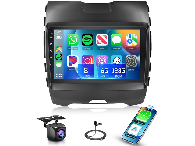 5GhzWiFi 8Core 6GB+128GB Radio for Ford Edge 2016-2020 Android 15 Car Stereo,9 Inch 1280x720 IPS Touchscreen Wirless Carplay Android...