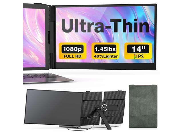 Laptop Screen Extender, 14-Inch Ultra-Thin & Lightweight, 1080P FHD Portable Travel Monitor, Plug & Play, Laptop Extended Monitor Portable for...