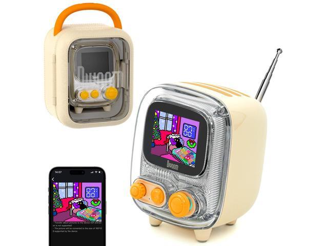Tiivoo-2 Retro Bluetooth Speaker with FM Radio, Pixel Art Display, Portable Mini Wireless Speaker, Vintage Desk Decor, Cute Room Speaker for...
