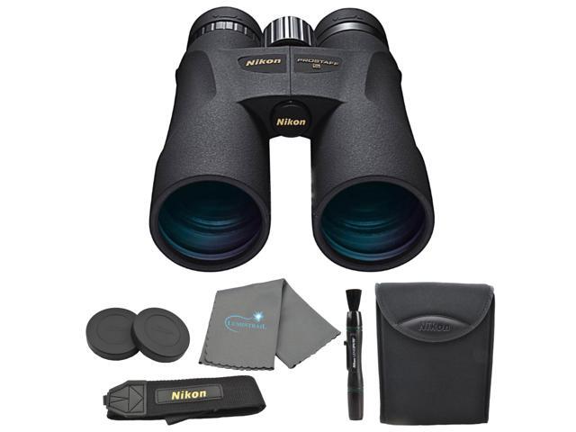 PROSTAFF 5 12x50 (7573) Black Binoculars Bundle with Lens Pen and Cleaning Cloth, Compact Binoculars for Adults for Hunting, Bird Watching, and...