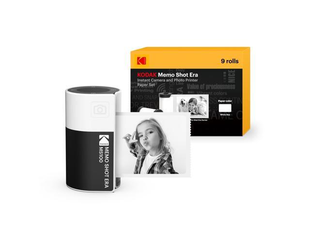 Memo Shot ERA Kids Instant Digital Camera and Photo Label Printer (White, Camera + 10 Rolls)