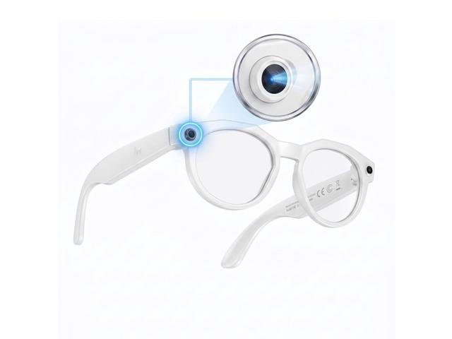 AI Smart Camera Glasses, 1080P HD POV Video Recording and Translator, Object Recognition, Bluetooth Audio for Music Calls, 290mAh Battery,...