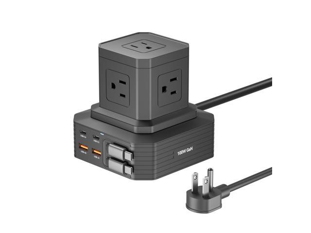 Charging Station (100W), 11-in-1 USB C Power Strip with Surge Protection, 6.6Ft Extension Cord, 4 USB C and 2 USB A Ports, 5 AC Outlets for Home...
