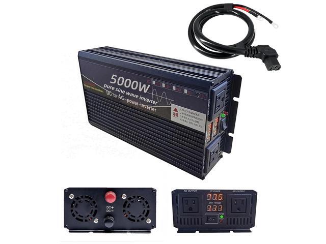 5000W Power Inverter 72V DC to 110V AC Converter with LED Display Dual AC Outlets Dual Fans Radiating for RV, Camp, Boat and Home Emergency...