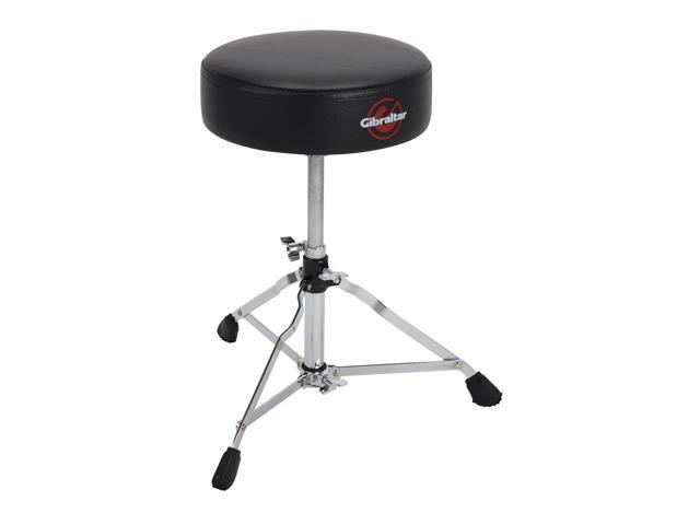 Drum Throne with Adjustable Height, Round Seat, Single-Braced Drum Stool, Lightweight Portable Design, Comfortable Cushion, Ideal for Practice,...