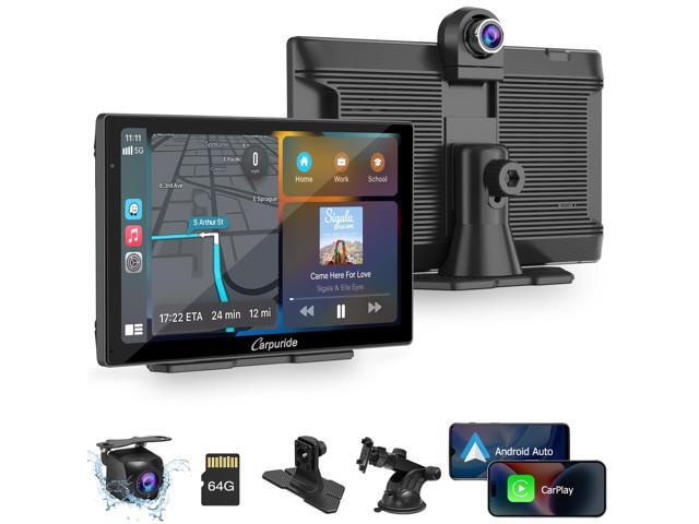 W905 Portable Carplay & Android Auto, Touch Carplay Screen for Car, 4K Dash Cam,1080p Backup Camera, Car Play Navigation with Mirror...