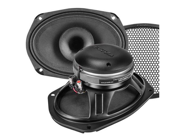 6x9 Coaxial Car Audio Speaker 2X 69CX380-4 Loudspeaker with Built-in Tweeter Driver and Grill Included 380 Watts 4 Ohm (2 Speakers) Bundle