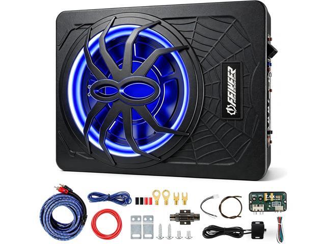 10'1200W UnderSeat Subwoofer, Powered Subwoofer Car Audio with Multicolor LED Lighting, Deep Bass Enhancement. Under Seat Subwoofers with Amp for a...