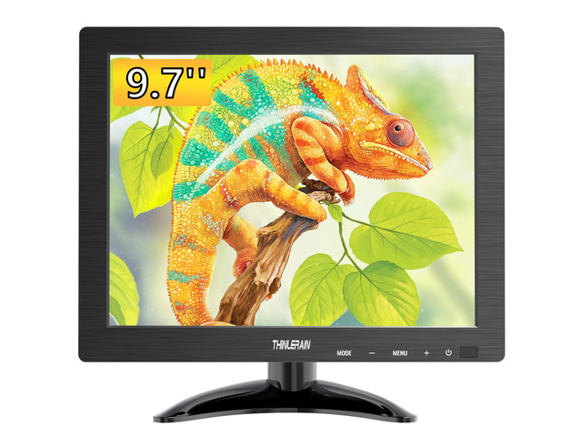9.7 Inch Small Monitor 1024x768 Portable Monitor 4:3 Screen Display with HDMI VGA AV BNC USB Port, 60Hz, VESA, Built-in Speaker, Remote Control for...