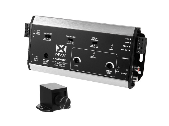 XLCA2X X-Series PRO 2-Channel Line Out Converter Digital Bass Enhancer with xBOOST, Impedance Matching, and Remote Level Control