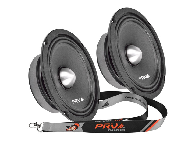 2X 6MR250B-4 Slim Midrange 6.5' Shallow Bullet Speakers 250 Watts 4 Ohm, Slim Mount Car Audio Bullet Loudspeaker Compact for Doors with 1 Exclusive...