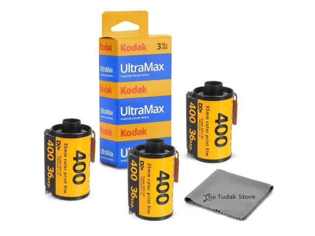 Ultramax 400 35mm Film - 3 Packs of 36 Exposure Rolls for 35mm Cameras Bundled with The Tudak Store Microfiber Cloth - 108 Exposures, ISO 400 Color...
