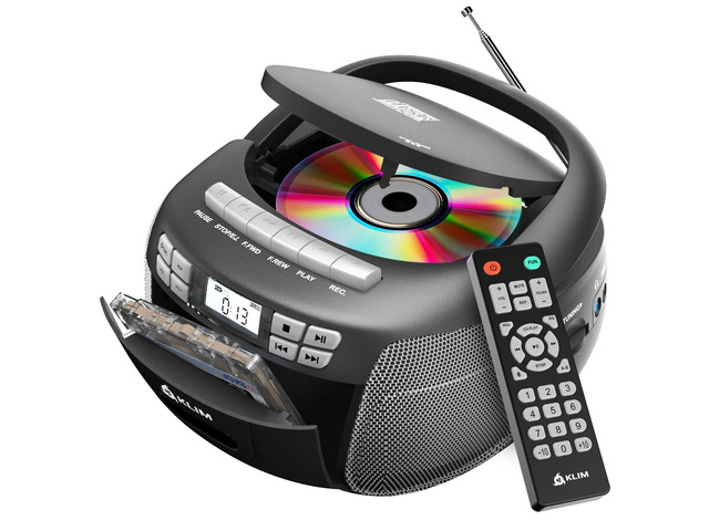 CD Player & Cassette Tape Player, Bluetooth Boombox, AM/FM Radio, Stereo Sound, Remote, CD and Cassette Combo, Tape Recording, USB Drive, AUX,...