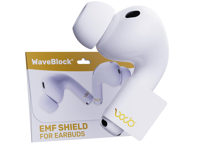 EMF Shield Sticker for AirPods 2nd/3rd/4th Gen, 1-Pack FCC Lab-Tested, USA Patented, Short Stem Airpods, 5G Wireless Devices