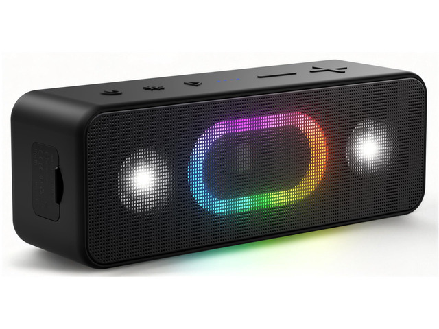 Bluetooth Speaker Wireless Portable Outdoor Speakers, IPX6 Waterproof, Bold 24W Sound, 24H Playtime, TWS Pairing, Ambient Lights, Home/Travel/Beach...