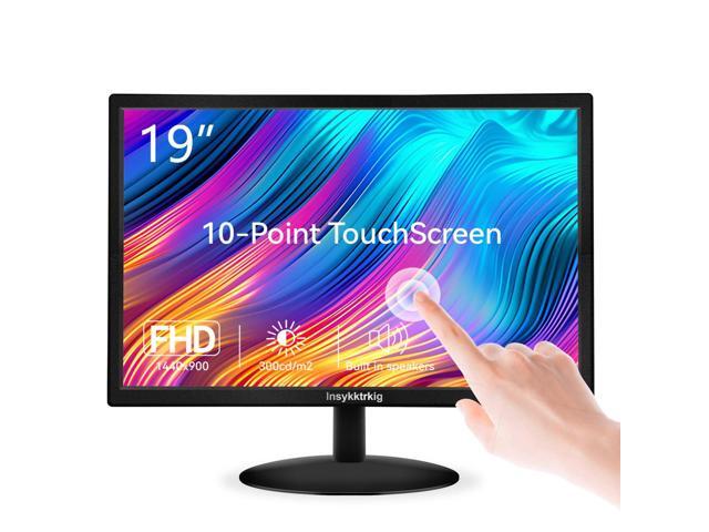 Touchscreen Monitor 19' FHD 1440x900 Multi-Touch Screen HDMI VGA Type-B Dual Speakers,60Hz,VESA,Wide Viewing Angle 170°,Brightness 300cd/m²,Tilt...