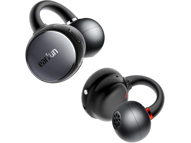 Clip Open Ear Earbuds, Wireless Clip On Headphones for Sports, Grey Adaptive Comfort with Secure Fit, Bluetooth 6.0, LDAC, Hi-Res Audio, 2 Mics...