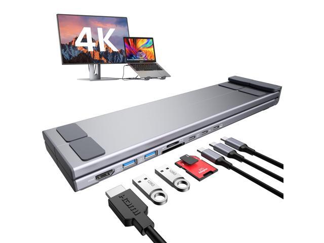 USB C Laptop Docking Station Stand, 8 in 1 Hub 4K HDMI, Dock Stand Laptop Dock Stand with 4K@60Hz, 2*USB A 3.0, PD 100W, USB-C Data, SD & TF, Dock...