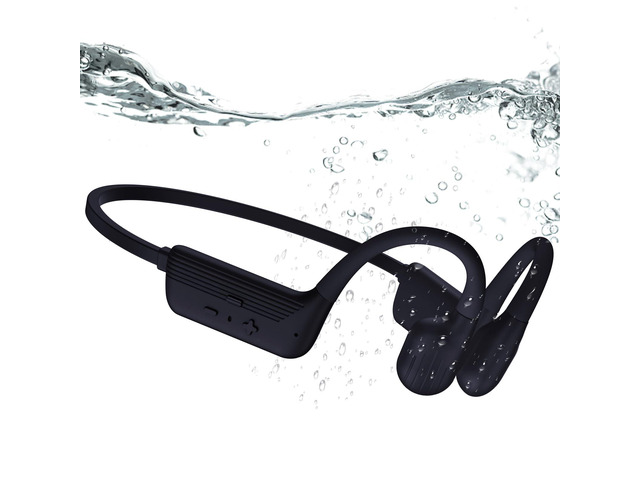 Swimming Headphones, IP68 Waterproof Bone Conduction Headphones, Bluetooth 6.0 & MP3 with32GB Memory Card, Skin Open Ear Swim Earbuds with Adjustable...