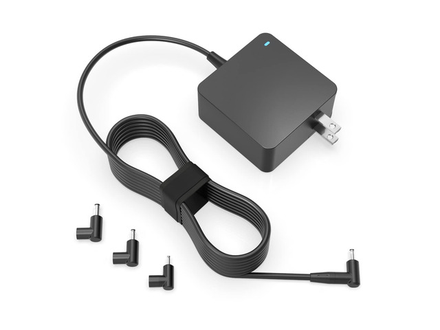 65W Laptop Charger for ASUS VivoBook ZenBook, Chromebook Round Tip Connector, Charging Indicator, Extended Cable, Supports 45W 33W Notebook Power...