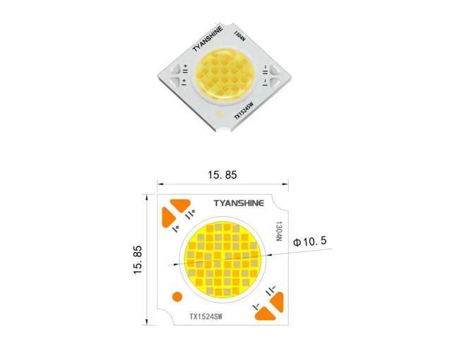1524SW CW+WW 2in1 Cob LED Beads 15.85mm 27W Dual Color Temperature 2700-6000K Adjustment COB Light Source