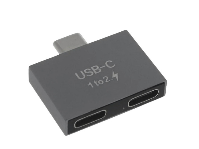 USB C Male To Dual USB C Female Splitter Converter Adapter Extension Connector for USB C PD Charger PC Laptop