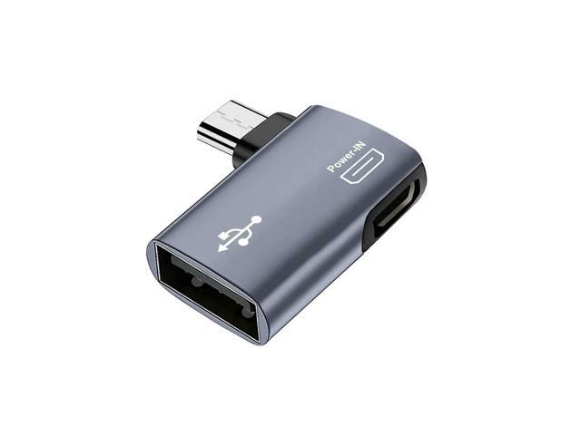 2Pcs OTG Adapter for Fire TV Stick 90 Degree Left/Right Angle Micro-USB to USB OTG Adapter for Android Phone Tablet