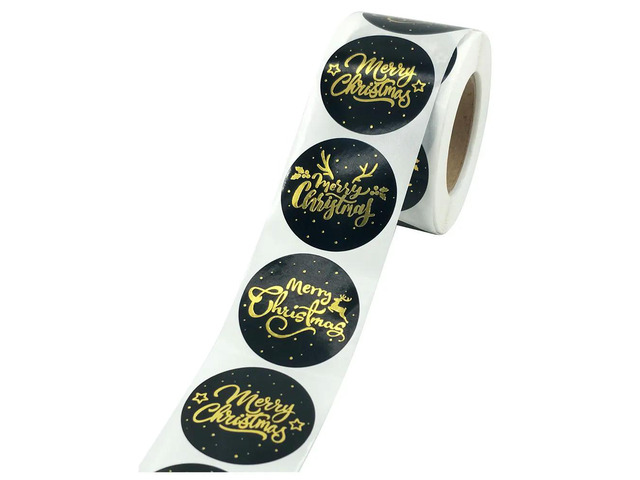 500Pcs Foil Christmas Stickers Unique Blessing Letters Residue-Free Adhesive els for Diaries Gifts Bags