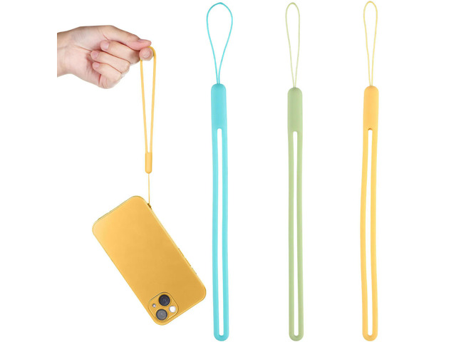 3Pcs Soft Flexible Silicone Phone Wrist Strap Lanyard for Drop Prevention Outdoor Use Hiking Biking Jogging Camera Key Lanyard
