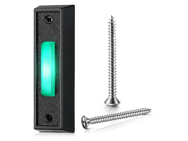 1PCS Wired Doorbell Button with LED Light, Replacement Of Doorbell Ring Button, Wall Mounted Door Opener Switch