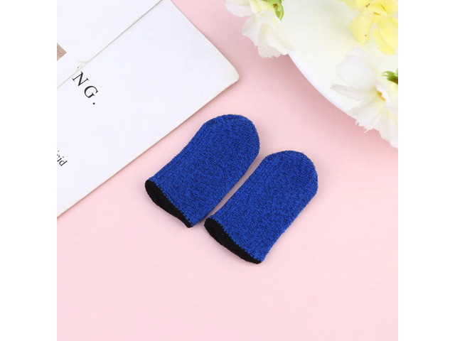 10Pcs Gaming Finger Sleeves for Phone Touchscreen Anti-Slip Sweat-Wicking Fast-Dry Conductive Fabric Thumb Cover Smooth Tactile