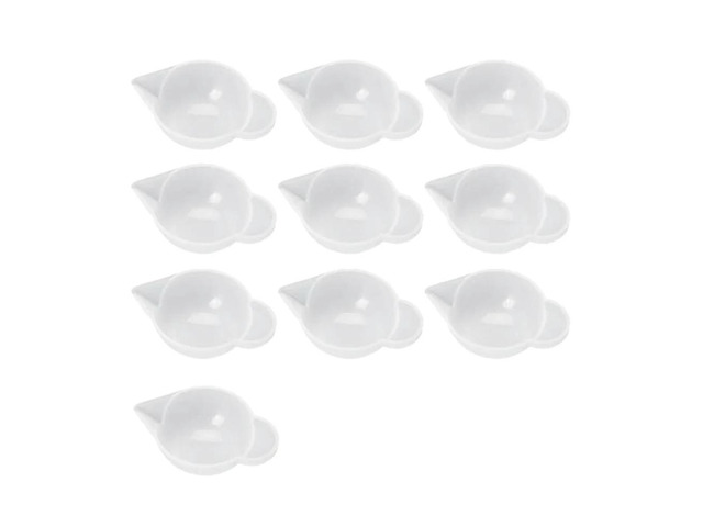 10 Pcs Silicone Mold Cup Dispenser Unique Mini Measuring Cup Modulation Tools for DIY Epoxy Resin Craft