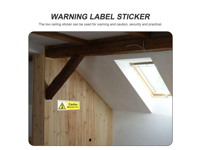 Watch Your Head Sign Low Clearance Warning Sticker Self Adhesive Caution Decal Safety el Low Overhead Clearance Warning Sign
