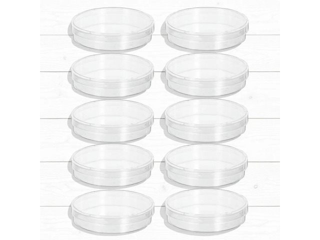 10Pcs Sterile Petri Dishes with Lid Plates for Biology Chemistry oratory Equipment Glass Petri Tray Holder
