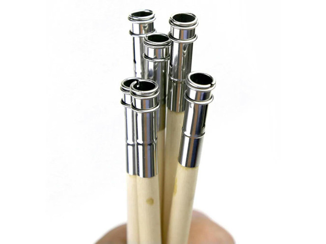 6Pcs Pencil Extender Wood Single Head l Clamp Lengthener for Drawing Art Students Teachers Pencil Extension Holder