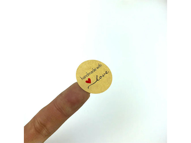 500Pcs Premium Kraft Paper Stickers Gift el Decals Simple Letter Design Easy Peel Stick Remove No Residue for DIY Craft Party