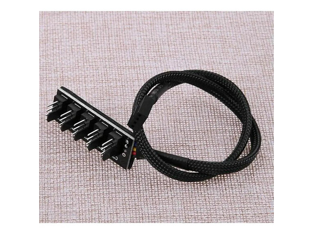 5Pcs Pwm Fan Splitter Cable 1in5 CPU Cooler Extension Adapter Supports Fan2 Fan4 Tachometer Signal Pc Cooling