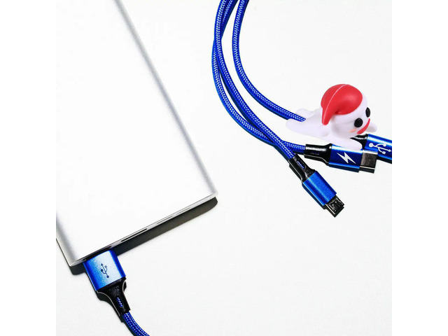 5Pcs Festive Christmas Snowman USB Cable Clip Saver Silicone Data Line Protector for Headset Charger Cord Organizer Travel Home