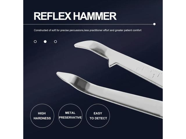 Multifunctional Reflex Hammer Neurological Percussion Diagnostic Hammer Lightweight Stainless Steel for Hospital Nerve