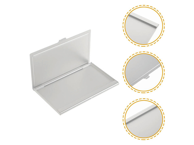 Aluminum Sublimation Business Card Box DIY Heat Transfer l Card Holder for Office Corporate Gift Large Capacity Blank Name