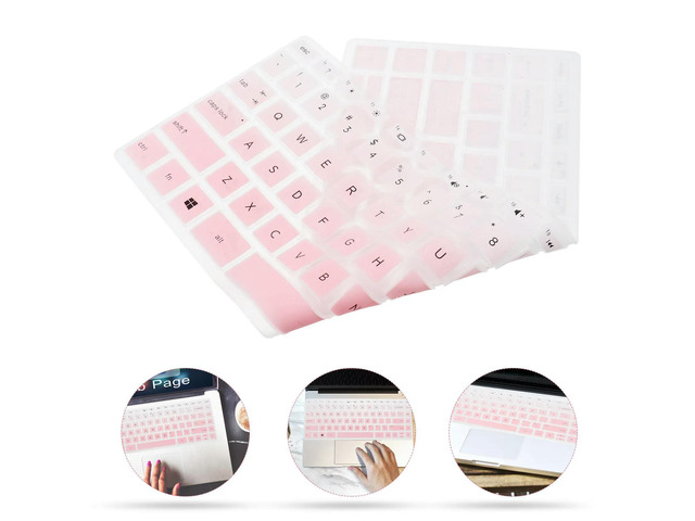 2Pcs Premium Silicone Laptop Keyboard Cover 14 Inches Fit 14Q-Cs0001tx Dustproof Waterproof Washable Breathable Keyboard