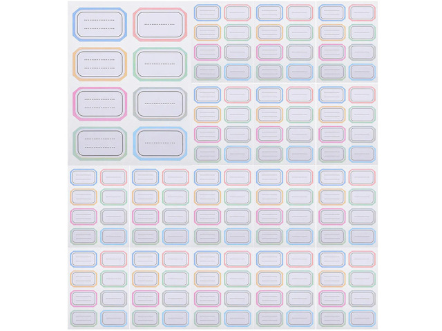 288Pcs Writable el Stickers Self-Adhesive Handwritten Lined els for Book Marking Name Tags Bottle Markers