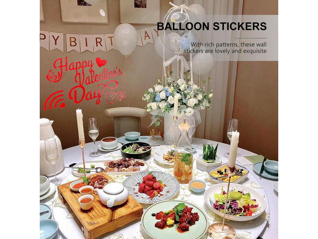 5Pcs Colorful Balloon Stickers for DIY Party Decoration Ideal for Wedding Birthday Anniversary Events Balloon Paster Decor