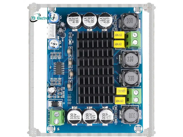 High Power 2X120w DC 12V 24V Audio Amplifier Board Dual Channel Stereo Digital For Speaker