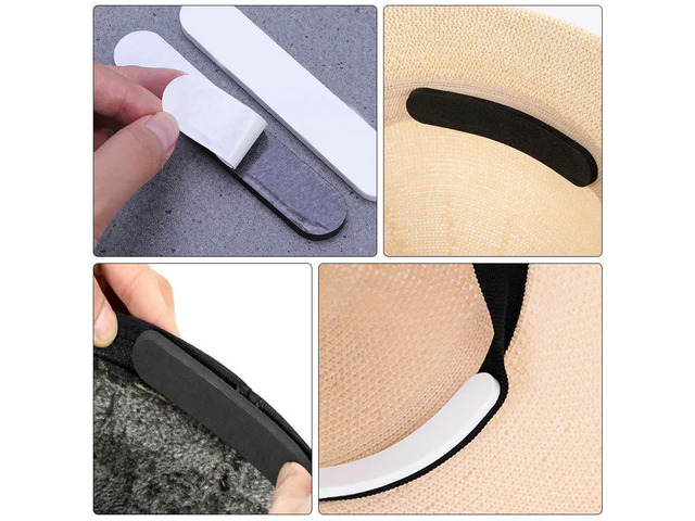 48Pcs Hat Size Reducer Eva Tape for Sweatband Hats Saver 24 Black 24 White Adjustable Comfort Hat Size Reducer